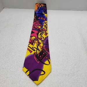 RUSH LIMBAUGH No Boundaries Men's 100% Silk Necktie USA HORSES Multi-Colored EUC